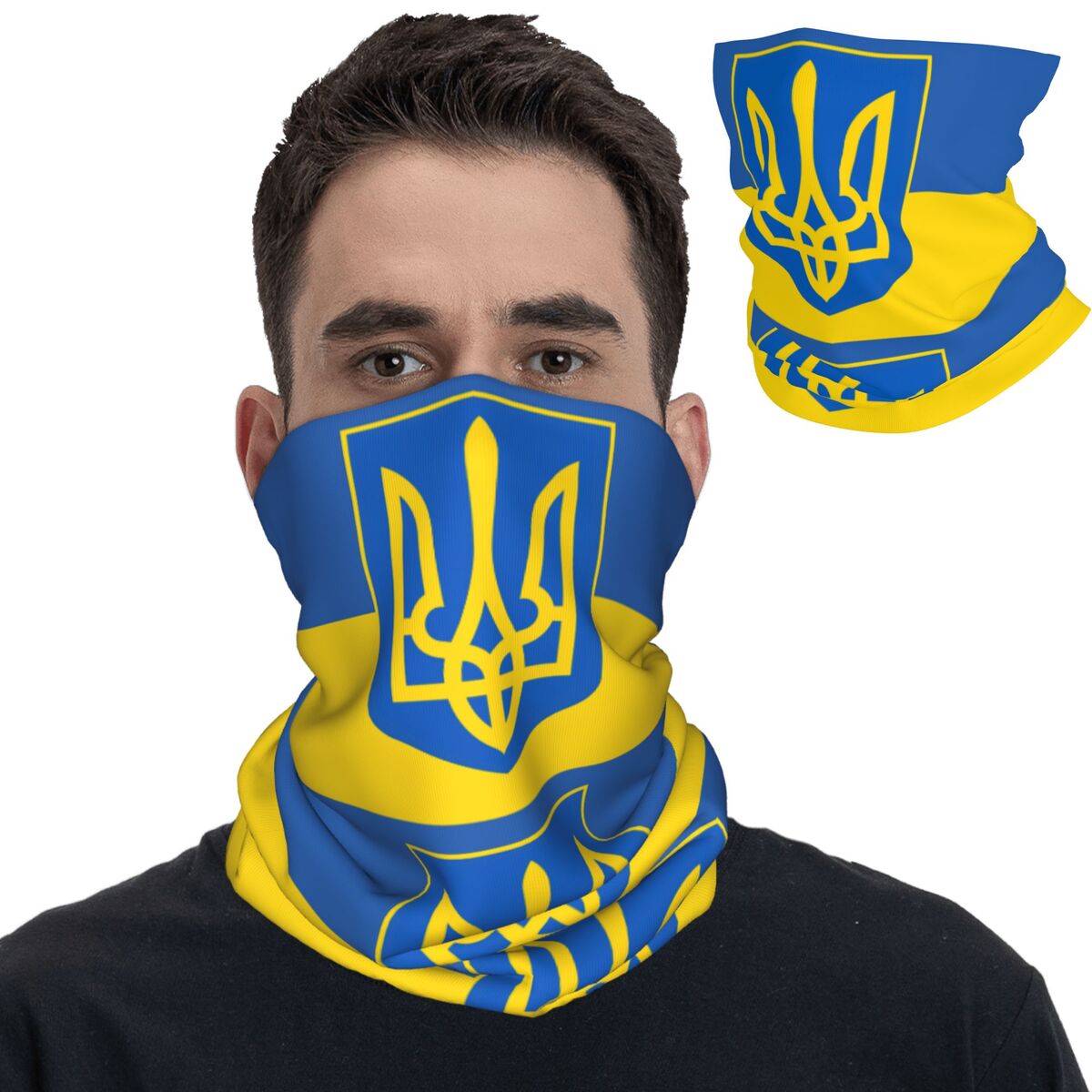 Neck Warmer Balaclava - Ukraine Flag Bandana Neck Cover Printed