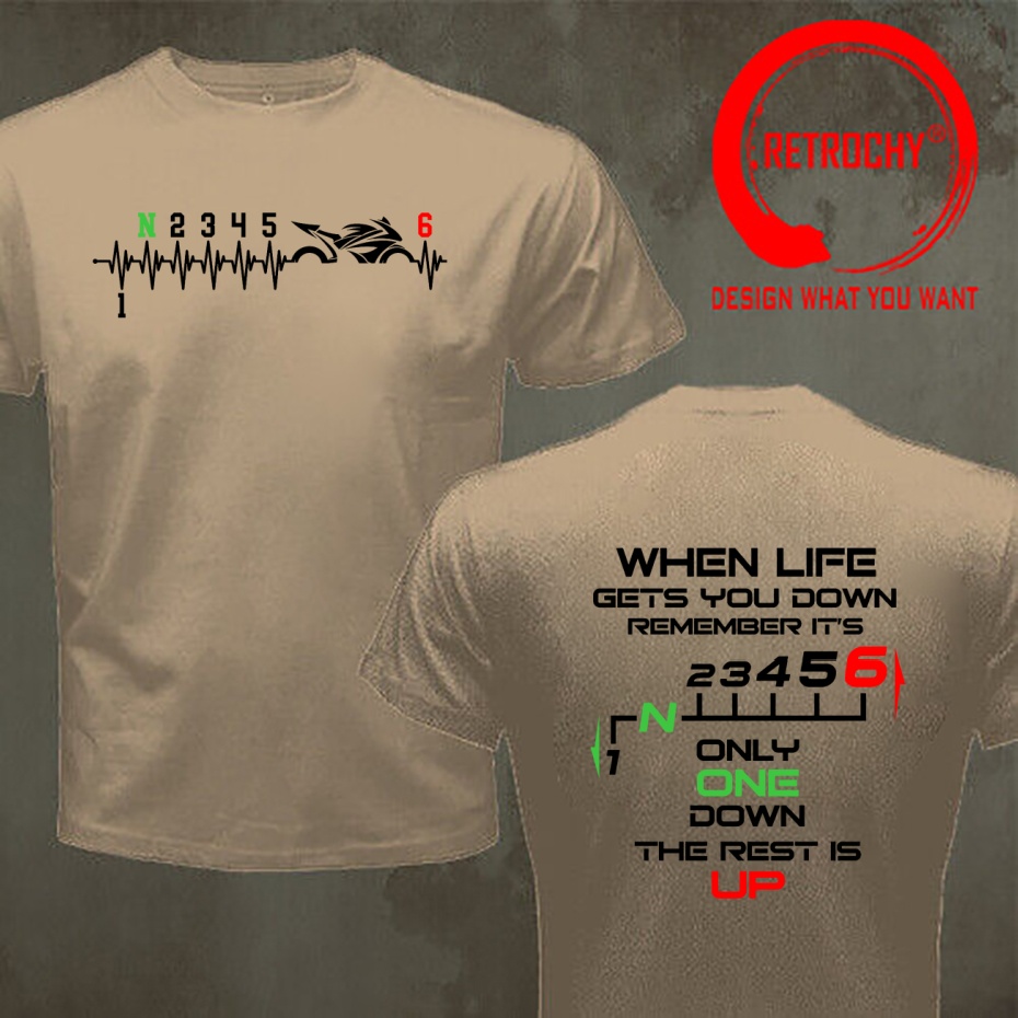 Funny Design 1N23456 Heartbeat - đánh giá và giá Motorcycle Gear Up Down