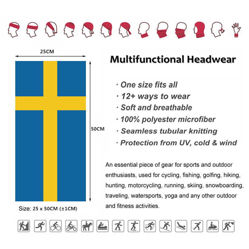 Sweden Flag Printed Bandana He - đánh giá và giá Neck Warmer Balaclava