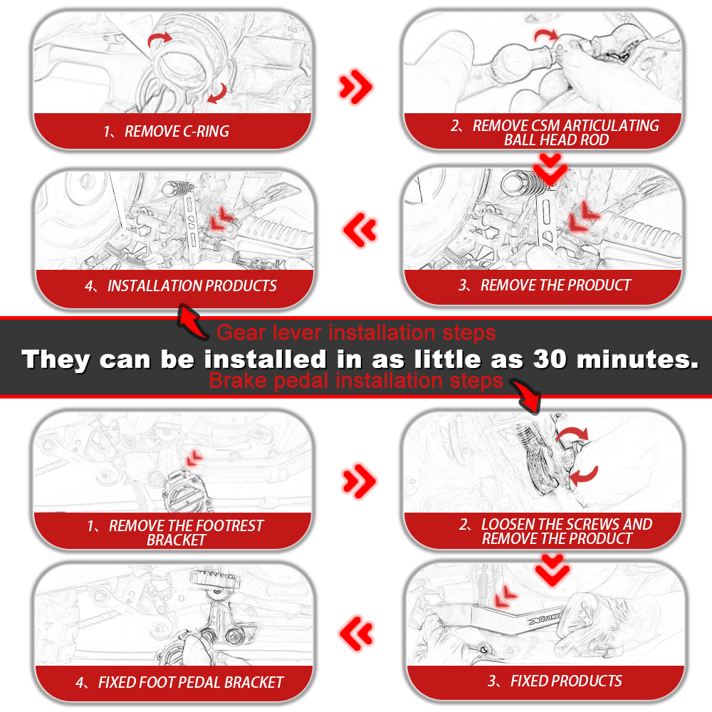 For Suzuki V-STROM 650 DL650 2 - đánh giá và giá Motorcycle Gear Shift Pattern
