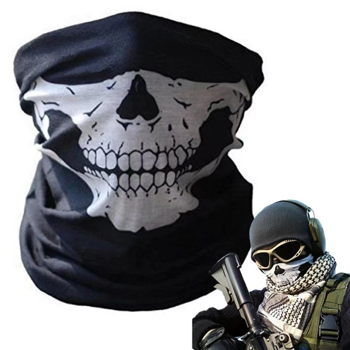 Skull Print Balaclava Face Mas - đánh giá và giá Motorcycle Gear Youtube