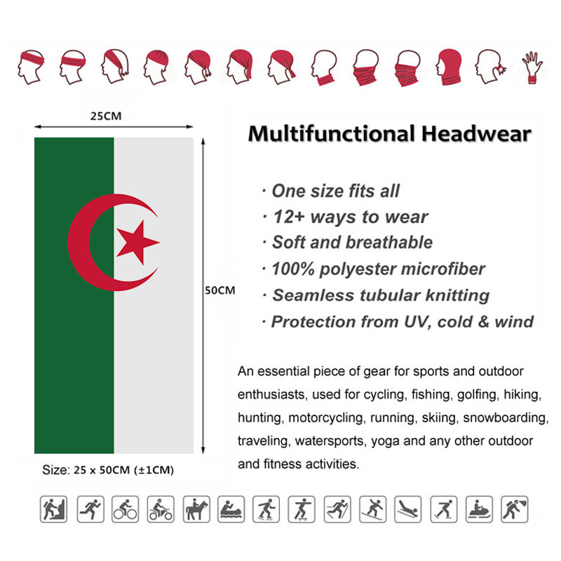 Algeria Flag Printed Bandana H - đánh giá và giá Neck Warmer Balaclava