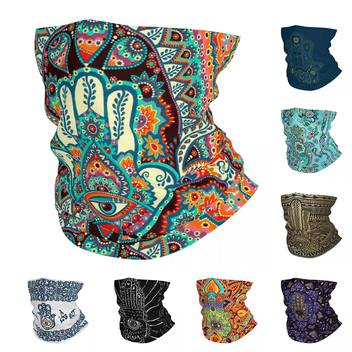 Hamsa Hand Bohemian Bandana Ne - đánh giá và giá Neck Warmer Balaclava