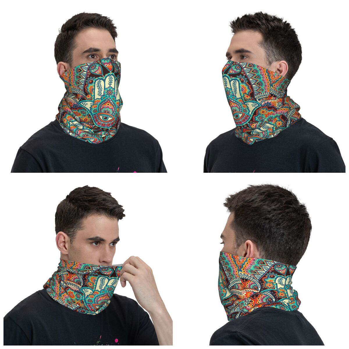 Hamsa Hand Bohemian Bandana Ne - đánh giá và giá Neck Warmer Balaclava